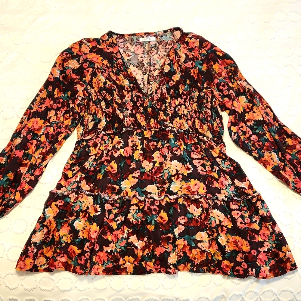 Maurices floral tunic blouse